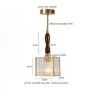 GobekUsa Brass Amber Glass LED Pendant Light for Restaurant Bedside Kitchen Loft Bar