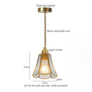 GobekUsa Brass Amber Glass LED Pendant Light for Restaurant Bedside Kitchen Loft Bar