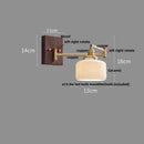 GobekUsa Ceramic LED Wall Sconce with Walnut Wood Pull Chain Switch - Nordic Style