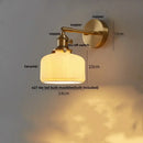 GobekUsa Ceramic LED Wall Sconce with Walnut Wood Pull Chain Switch - Nordic Style