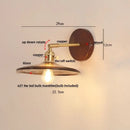 Vintage brass and amber glass wall sconce stair light with pull chain by Decorbites