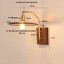 Vintage brass and amber glass wall sconce stair light with pull chain by Decorbites