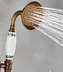 Vintage brass and bronze hand shower head faucet set – bathroom by Decorbites