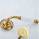 Vintage brass and bronze hand shower head faucet set – bathroom by Decorbites