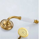 Vintage brass and bronze hand shower head faucet set – bathroom by Decorbites
