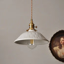 GobekUsa Copper Ceramic LED Pendant Lights Walnut Wood Hang Lamp