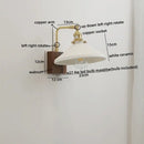 GobekUsa Ceramic LED Wall Lights with Pull Chain Switch, Nordic Bedside Lamp for Home Decor