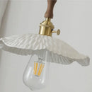 GobekUsa Ceramic Walnut Wood Pendant Light Fixture - Adjustable LED Lamparas for Study Aisle