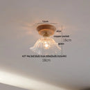 GobekUsa Clear Glass LED Ceiling Light, Modern Nordic Bedroom Decor Ceiling Lamp