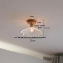 GobekUsa Clear Glass LED Ceiling Light, Modern Nordic Bedroom Decor Ceiling Lamp