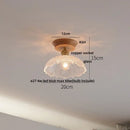 GobekUsa Clear Glass LED Ceiling Light, Modern Nordic Bedroom Decor Ceiling Lamp