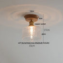 GobekUsa Clear Glass LED Ceiling Light, Modern Nordic Bedroom Decor Ceiling Lamp