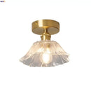 GobekUsa Clear Glass LED Ceiling Light, Modern Nordic Bedroom Decor Ceiling Lamp