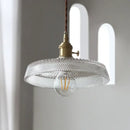 Vintage brass and clear glass led pendant light kitchen hanging lamp by Decorbites
