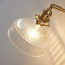 GobekUsa Clear Glass Copper Socket LED Wall Lamp with Pull Chain Switch