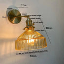 GobekUsa Clear Glass Copper Socket LED Wall Lamp with Pull Chain Switch