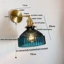 GobekUsa Clear Glass Copper Socket LED Wall Lamp with Pull Chain Switch