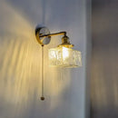 GobekUsa Glass Copper LED Wall Lamp Modern Corridor Bedside Light