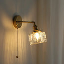 GobekUsa Glass Copper LED Wall Lamp Modern Corridor Bedside Light
