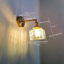 GobekUsa Glass Copper LED Wall Lamp Modern Corridor Bedside Light