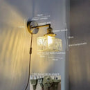 GobekUsa Glass Copper LED Wall Lamp Modern Corridor Bedside Light