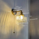 GobekUsa Glass Copper LED Wall Lamp Modern Corridor Bedside Light