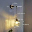 GobekUsa Glass Copper LED Wall Lamp Modern Corridor Bedside Light