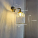 GobekUsa Glass Copper LED Wall Lamp Modern Corridor Bedside Light