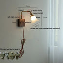 GobekUsa Glass Pink LED Wall Lights Pull Chain Switch Rotatable Sconce Bedside Lamp