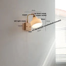GobekUsa Glass Pink LED Wall Lights Pull Chain Switch Rotatable Sconce Bedside Lamp