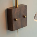 GobekUsa Glass Pink LED Wall Lights Pull Chain Switch Rotatable Sconce Bedside Lamp