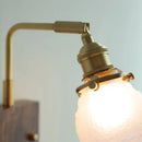 GobekUsa Glass Pink LED Wall Lights Pull Chain Switch Rotatable Sconce Bedside Lamp