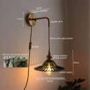 GobekUsa LED Wall Lamp Glass Copper Arandelas Para Parede Retro Style for Living Room