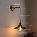 GobekUsa LED Wall Lamp Glass Copper Arandelas Para Parede Retro Style for Living Room