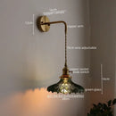GobekUsa LED Wall Lamp Glass Copper Arandelas Para Parede Retro Style for Living Room