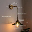 GobekUsa LED Wall Lamp Glass Copper Arandelas Para Parede Retro Style for Living Room