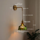 GobekUsa LED Wall Lamp Glass Copper Arandelas Para Parede Retro Style for Living Room