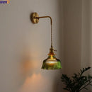 GobekUsa LED Wall Lamp Glass Copper Arandelas Para Parede Retro Style for Living Room