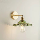 GobekUsa Green Glass LED Wall Light Fixture | Modern Nordic Pull Chain Lamp