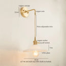 GobekUsa Green Glass LED Wall Light Fixture | Modern Nordic Pull Chain Lamp