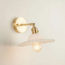 GobekUsa Green Glass LED Wall Light Fixture | Modern Nordic Pull Chain Lamp
