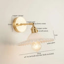 GobekUsa Green Glass LED Wall Light Fixture | Modern Nordic Pull Chain Lamp