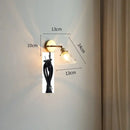 GobekUsa Green Glass LED Wall Lights Pull Chain Switch Indoor Lighting Adjustable Fixtures