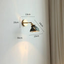 GobekUsa Green Glass LED Wall Lights Pull Chain Switch Indoor Lighting Adjustable Fixtures