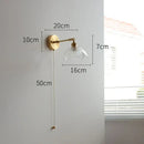 GobekUsa Green Glass LED Wall Lights with Pull Chain Switch, Copper Finish