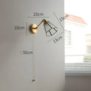 GobekUsa Green Glass LED Wall Lights with Pull Chain Switch, Copper Finish
