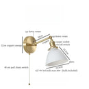 GobekUsa Green Glass LED Wall Sconce, Pull Chain Switch, for Bedside, Bathroom, Living Room