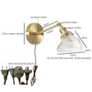 GobekUsa Green Glass LED Wall Sconce, Pull Chain Switch, for Bedside, Bathroom, Living Room