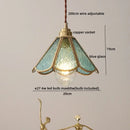 GobekUsa Blue Glass LED Pendant Light - Modern Nordic Style for Bedroom, Living Room