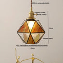 GobekUsa Blue Glass LED Pendant Light - Modern Nordic Style for Bedroom, Living Room